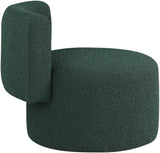 Como Boucle Fabric / Wood / Foam Contemporary Green Boucle Fabric Accent Chair - 28" W x 29.5" D x 25.5" H