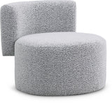 Como Boucle Fabric / Wood / Foam Contemporary Grey Boucle Fabric Accent Chair - 28" W x 29.5" D x 25.5" H