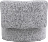 Como Boucle Fabric / Wood / Foam Contemporary Grey Boucle Fabric Accent Chair - 28" W x 29.5" D x 25.5" H