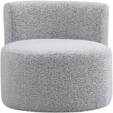 Como Boucle Fabric / Wood / Foam Contemporary Grey Boucle Fabric Accent Chair - 28" W x 29.5" D x 25.5" H