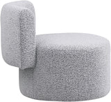 Como Boucle Fabric / Wood / Foam Contemporary Grey Boucle Fabric Accent Chair - 28" W x 29.5" D x 25.5" H