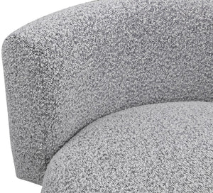 Como Boucle Fabric / Wood / Foam Contemporary Grey Boucle Fabric Accent Chair - 28" W x 29.5" D x 25.5" H