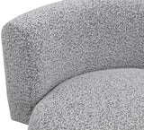 Como Boucle Fabric / Wood / Foam Contemporary Grey Boucle Fabric Accent Chair - 28" W x 29.5" D x 25.5" H