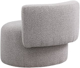 Como Boucle Fabric / Wood / Foam Contemporary Taupe Boucle Fabric Accent Chair - 28" W x 29.5" D x 25.5" H