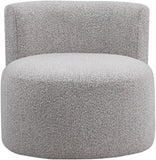 Como Boucle Fabric / Wood / Foam Contemporary Taupe Boucle Fabric Accent Chair - 28" W x 29.5" D x 25.5" H