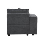 Silvester Contemporary Modular Left Facing Chair with 2 Pillows Gray Fabric(#HG-33) 56871-ACME