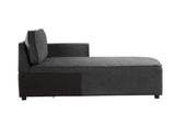 Silvester Contemporary Modular Chaise with 2 Pillows Gray Fabric(#HG-33) 56875-ACME