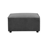 Silvester Contemporary Ottoman Gray Fabric(#HG-33) 56876-ACME