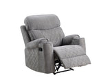 Aulada Contemporary Glider Recliner Gray Chenille(#SP0772A-56) 56902-ACME