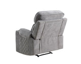 Aulada Contemporary Glider Recliner Gray Chenille(#SP0772A-56) 56902-ACME