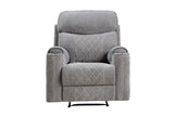 Aulada Contemporary Glider Recliner Gray Chenille(#SP0772A-56) 56902-ACME