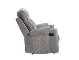 Aulada Contemporary Glider Recliner Gray Chenille(#SP0772A-56) 56902-ACME