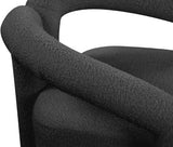 Otto Boucle Fabric / Metal / Plywood / Foam Contemporary Black Boucle Fabric Accent Chair - 33.5" W x 29.5" D x 27.5" H