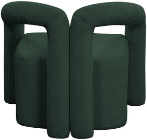 Otto Boucle Fabric / Metal / Plywood / Foam Contemporary Green Boucle Fabric Accent Chair - 33.5" W x 29.5" D x 27.5" H