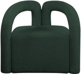 Otto Boucle Fabric / Metal / Plywood / Foam Contemporary Green Boucle Fabric Accent Chair - 33.5" W x 29.5" D x 27.5" H
