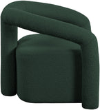 Otto Boucle Fabric / Metal / Plywood / Foam Contemporary Green Boucle Fabric Accent Chair - 33.5" W x 29.5" D x 27.5" H