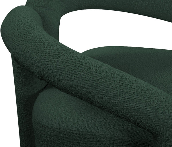 Otto Boucle Fabric / Metal / Plywood / Foam Contemporary Green Boucle Fabric Accent Chair - 33.5" W x 29.5" D x 27.5" H