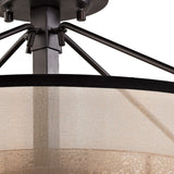 Diffusion 18'' Wide 3-Light Semi Flush Mount - Oil Rubbed Bronze