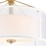 Diffusion 18'' Wide 3-Light Semi Flush Mount - Aged Silver