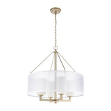 Diffusion 24'' Wide 4-Light Chandelier - Aged Silver