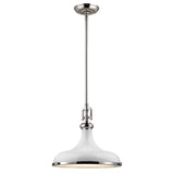 Rutherford 15'' Wide 1-Light Pendant - Gloss White