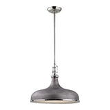 Rutherford 18'' Wide 1-Light Pendant - Polished Nickel