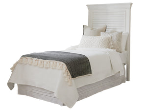 Ocean Breeze Royal Palm Louvered Headboard 3/3 Twin