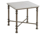Ocean Breeze Flagler Square Marble Top End Table