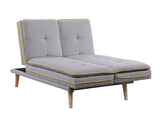 Savilla Contemporary Adjustable Sofa Gray Linen(#AF05-24, 18 RMB/m) & Oak Finish 57164-ACME