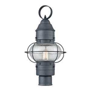 Onion 19'' High 1-Light Outdoor Post Light - Aged Zinc