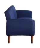 Bernstein Contemporary Adjustable Sofa Blue Linen(#LT-02) & Walnut Finish 57190-ACME