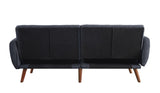 Bernstein Contemporary Adjustable Sofa Gray Linen(#LT-01) & Walnut Finish 57192-ACME