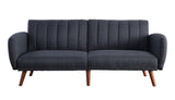 Bernstein Contemporary Adjustable Sofa Gray Linen(#LT-01) & Walnut Finish 57192-ACME