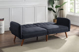 Bernstein Contemporary Adjustable Sofa Gray Linen(#LT-01) & Walnut Finish 57192-ACME