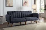 Bernstein Contemporary Adjustable Sofa Gray Linen(#LT-01) & Walnut Finish 57192-ACME