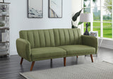 Bernstein Contemporary Adjustable Sofa Green Linen(#LT-03) & Walnut Finish 57194-ACME