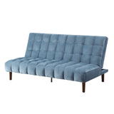 Yolandi Contemporary Adjustable Sofa Teal Velvet(#8167-62, Cost: $2.1/meter)& Dark Walnut Finish 57202-ACME