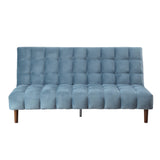 Yolandi Contemporary Adjustable Sofa Teal Velvet(#8167-62, Cost: $2.1/meter)& Dark Walnut Finish 57202-ACME