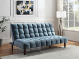 Yolandi Contemporary Adjustable Sofa Teal Velvet(#8167-62, Cost: $2.1/meter)& Dark Walnut Finish 57202-ACME