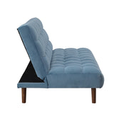 Yolandi Contemporary Adjustable Sofa Teal Velvet(#8167-62, Cost: $2.1/meter)& Dark Walnut Finish 57202-ACME