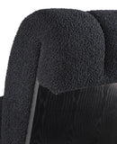 Swoon Faux Sheepskin / Oak Veneer / MDF / Foam Contemporary Black Faux Sheepskin Accent Chair - 25.5" W x 35.5" D x 30" H