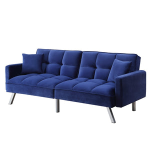 Mecene Contemporary Adjustable Sofa Blue Velvet(#8167-18, Cost: $1.5/m) 57305-ACME