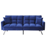 Mecene Contemporary Adjustable Sofa Blue Velvet(#8167-18, Cost: $1.5/m) 57305-ACME