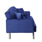 Mecene Contemporary Adjustable Sofa Blue Velvet(#8167-18, Cost: $1.5/m) 57305-ACME