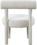 Parlor Boucle Fabric / Solid Wood / Foam Contemporary Cream Boucle Fabric Accent Chair - 23.5" W x 22.5" D x 30" H