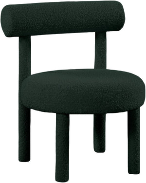 Parlor Boucle Fabric / Solid Wood / Foam Contemporary Green Boucle Fabric Accent Chair - 23.5" W x 22.5" D x 30" H