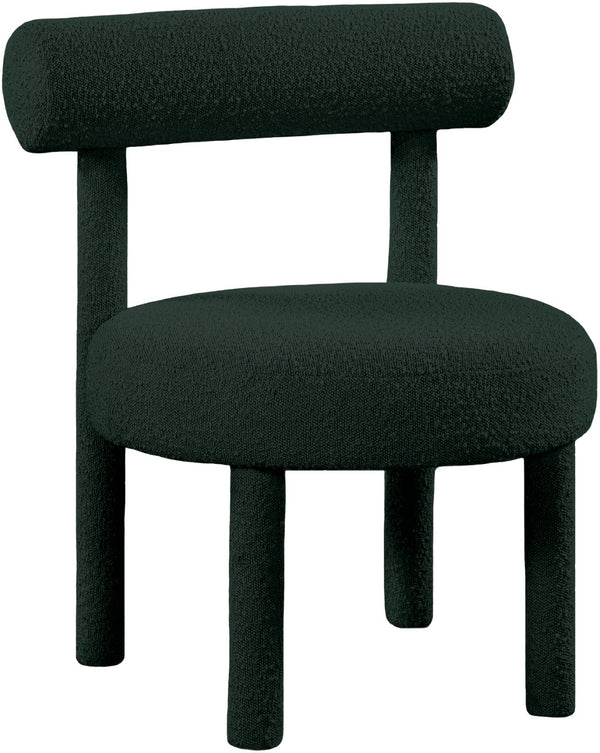 Parlor Boucle Fabric / Solid Wood / Foam Contemporary Green Boucle Fabric Accent Chair - 23.5" W x 22.5" D x 30" H