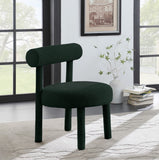 Parlor Boucle Fabric / Solid Wood / Foam Contemporary Green Boucle Fabric Accent Chair - 23.5" W x 22.5" D x 30" H