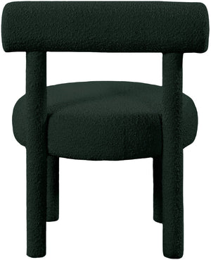 Parlor Boucle Fabric / Solid Wood / Foam Contemporary Green Boucle Fabric Accent Chair - 23.5" W x 22.5" D x 30" H
