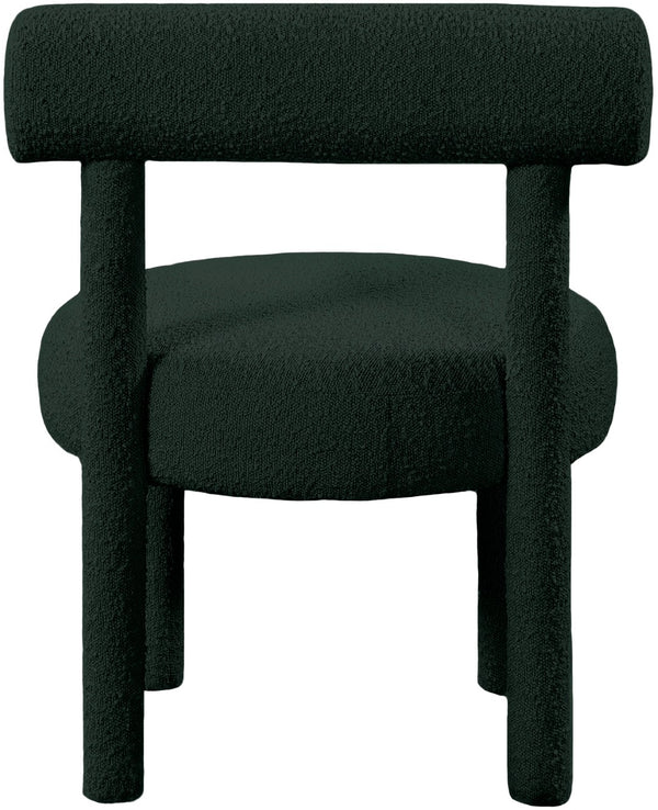Parlor Boucle Fabric / Solid Wood / Foam Contemporary Green Boucle Fabric Accent Chair - 23.5" W x 22.5" D x 30" H